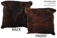 Dark Brindle 16"x16" Brazilian Cowhide Pillow #75127 by Hudson Hides