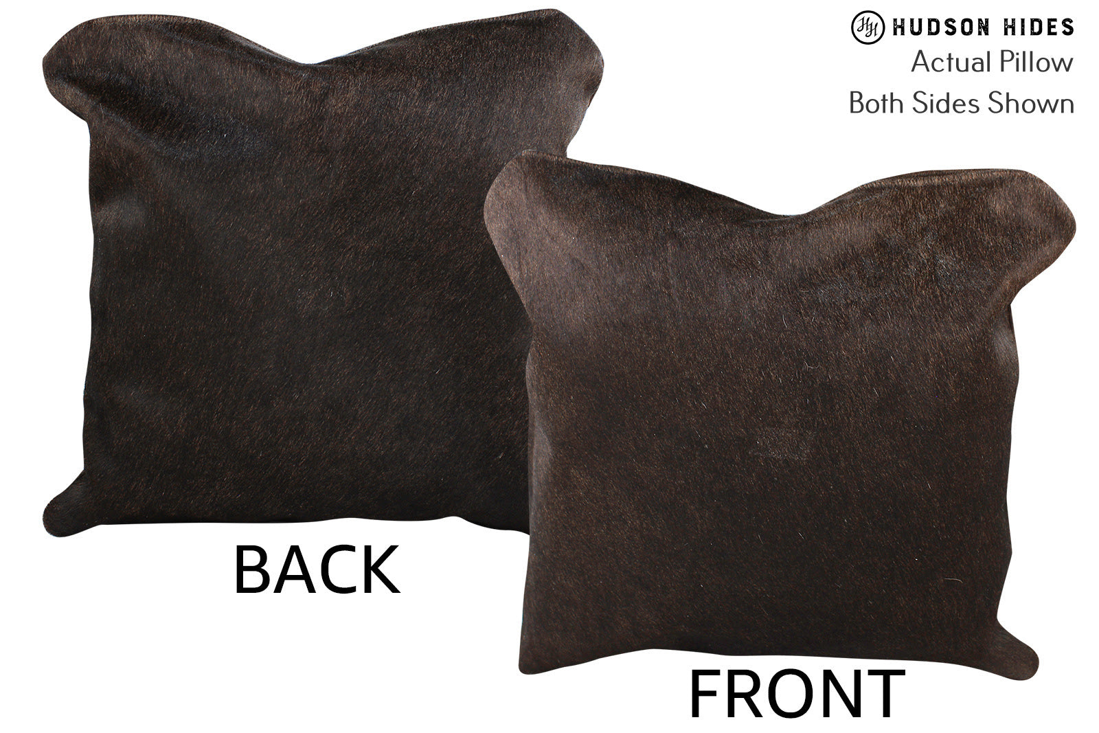 Solid Black Cowhide Pillow #75130