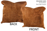 Solid Brown 16"x16" Brazilian Cowhide Pillow #75132 by Hudson Hides