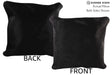 Solid Black 16"x16" Brazilian Cowhide Pillow #75146 by Hudson Hides