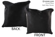 Solid Black 16"x16" Brazilian Cowhide Pillow #75152 by Hudson Hides
