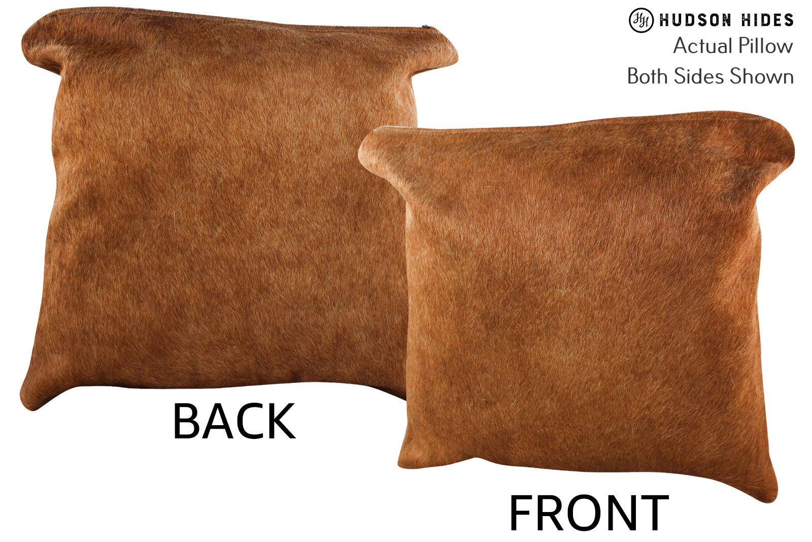 Solid Brown Cowhide Pillow #75161
