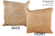 Beige 16"x16" Brazilian Cowhide Pillow #75166 by Hudson Hides