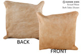Beige 16"x16" Brazilian Cowhide Pillow #75166 by Hudson Hides
