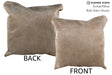 Grey with Beige 16"x16" Brazilian Cowhide Pillow #75175 by Hudson Hides