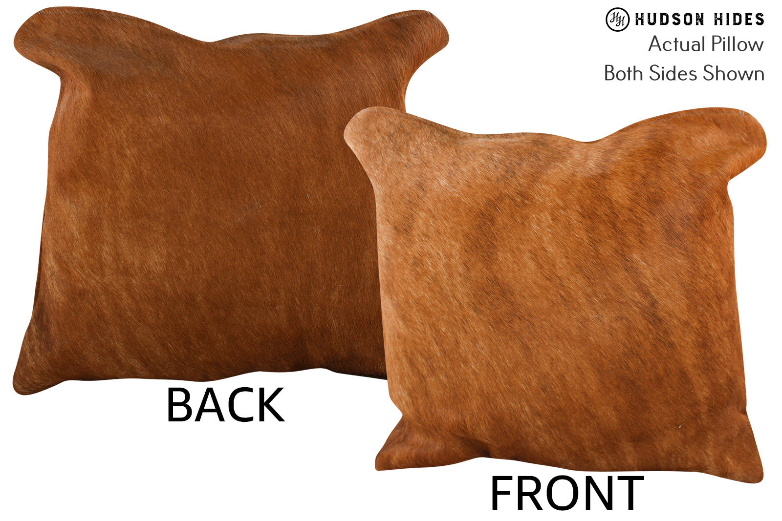 Solid Brown Cowhide Pillow #75180