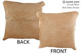 Beige 16"x16" Brazilian Cowhide Pillow #75182 by Hudson Hides