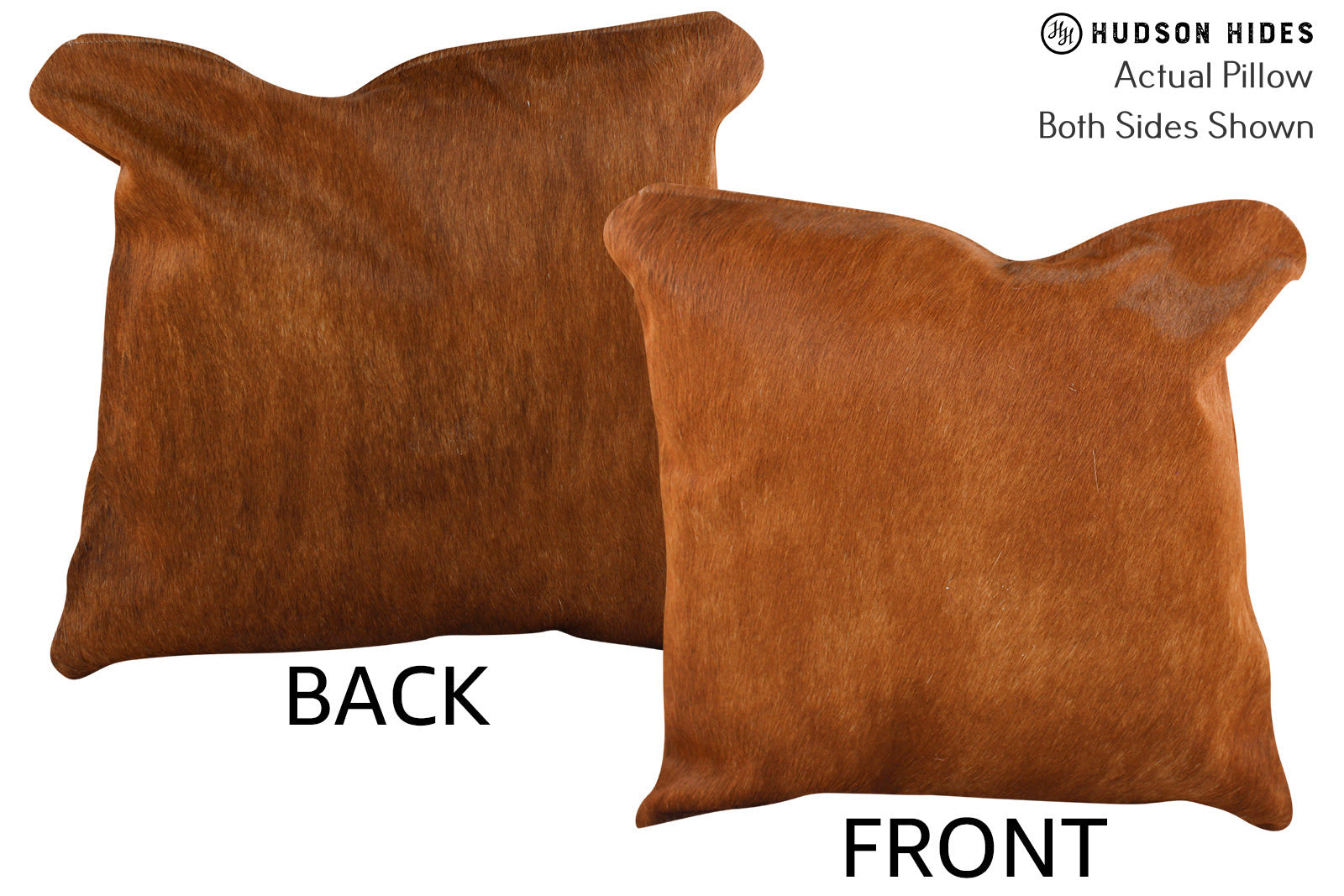 Solid Brown Cowhide Pillow #75193