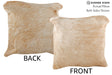 Beige 16"x16" Brazilian Cowhide Pillow #75196 by Hudson Hides