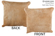 Beige 16"x16" Brazilian Cowhide Pillow #75198 by Hudson Hides