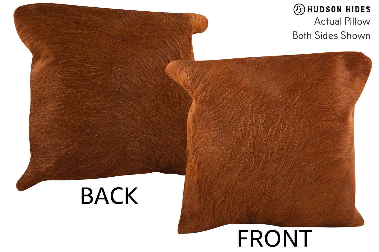 Solid Brown Cowhide Pillow #75211