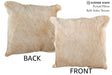 Beige 16"x16" Brazilian Cowhide Pillow #75233 by Hudson Hides