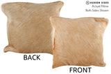 Beige 16"x16" Brazilian Cowhide Pillow #75238 by Hudson Hides