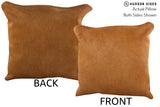 Solid Brown 16"x16" Brazilian Cowhide Pillow #75257 by Hudson Hides