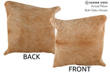 Beige 16"x16" Brazilian Cowhide Pillow #75298 by Hudson Hides