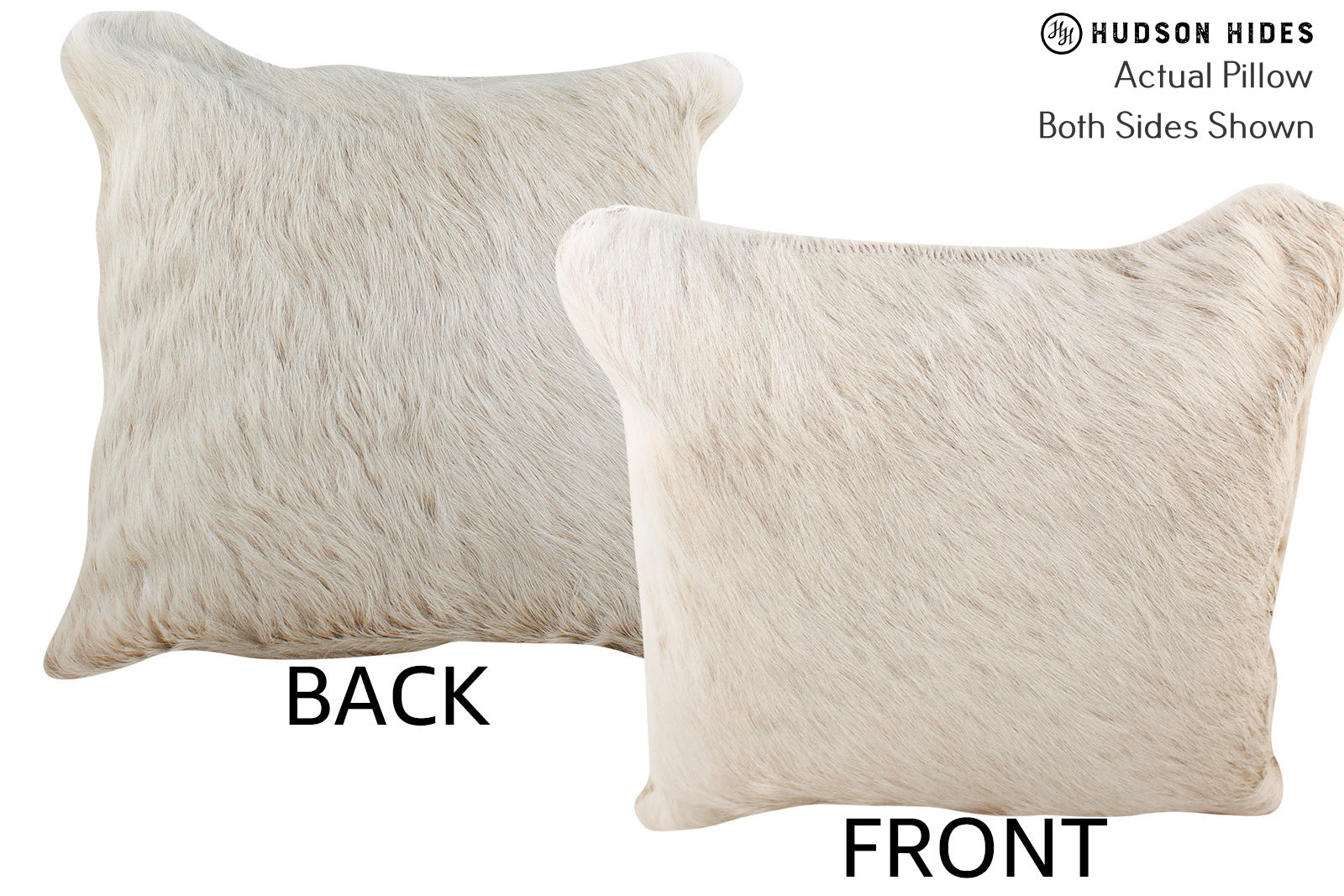 Solid White Cowhide Pillow #75300