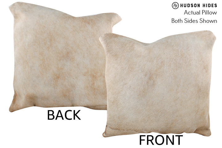 Beige 20"x20" Brazilian Cowhide Pillow #75436 by Hudson Hides