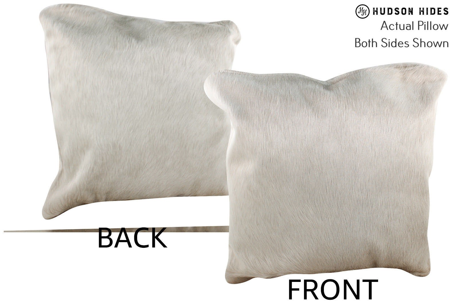 Solid White Cowhide Pillow #75453