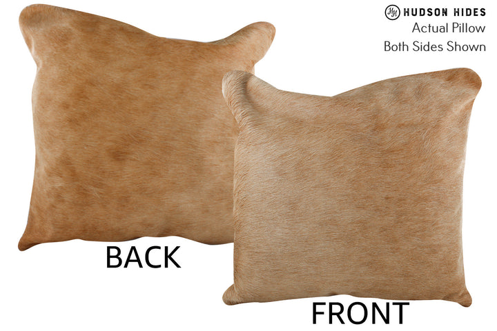 Beige 20"x20" Brazilian Cowhide Pillow #75631 by Hudson Hides