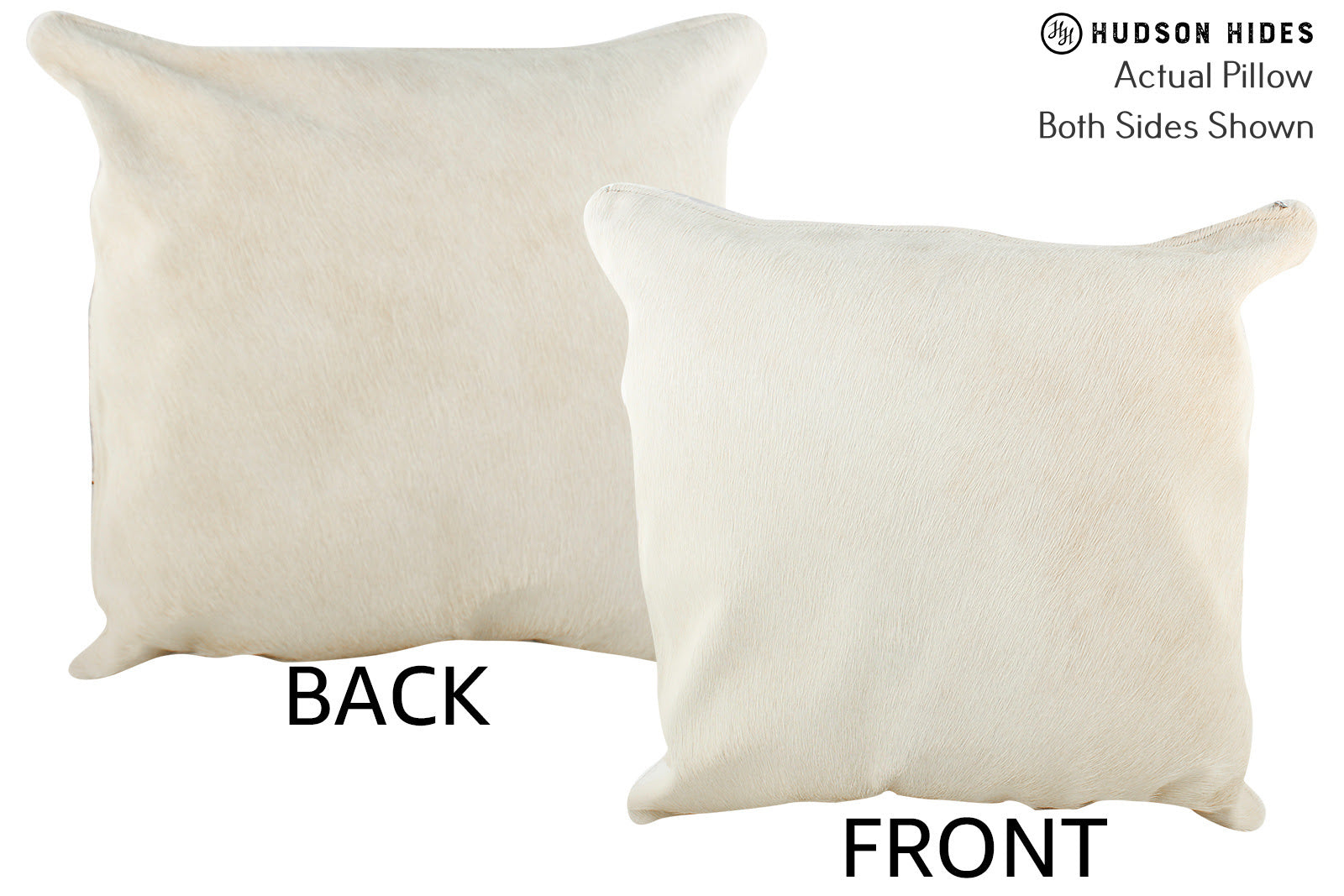 Solid White Cowhide Pillow #75652