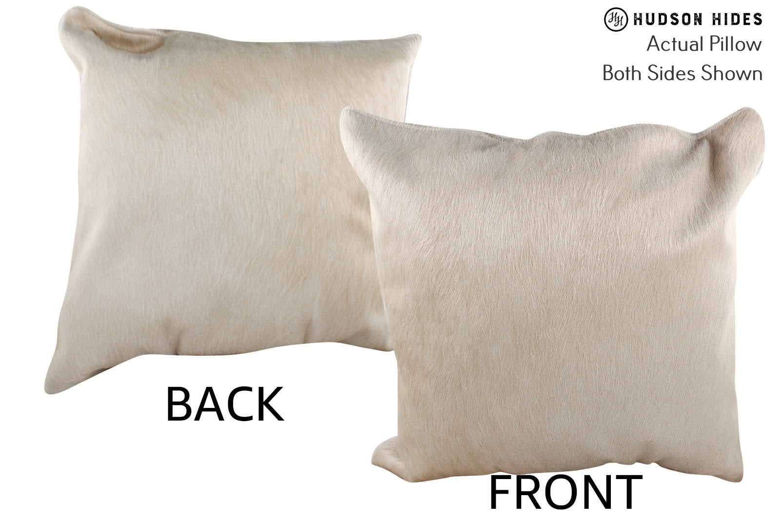 Solid White Cowhide Pillow #75712