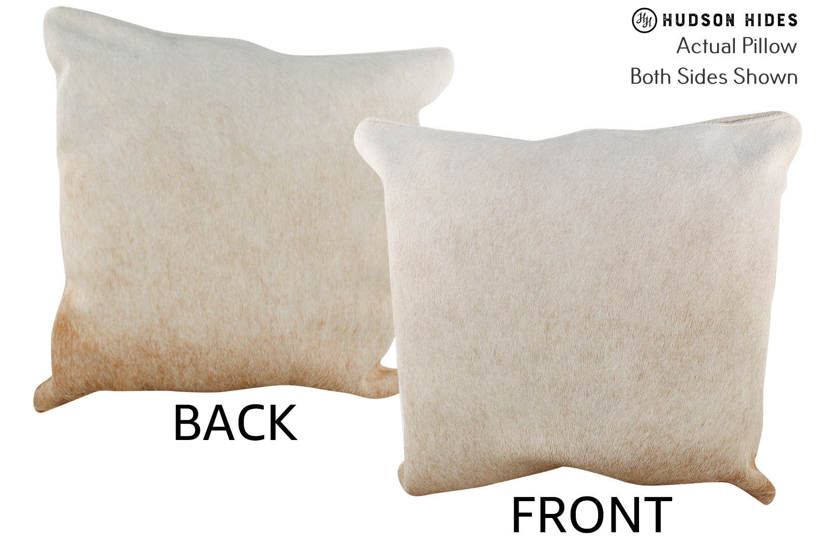 Beige and White Cowhide Pillow #75714
