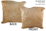 Beige 20"x20" Brazilian Cowhide Pillow #75739 by Hudson Hides