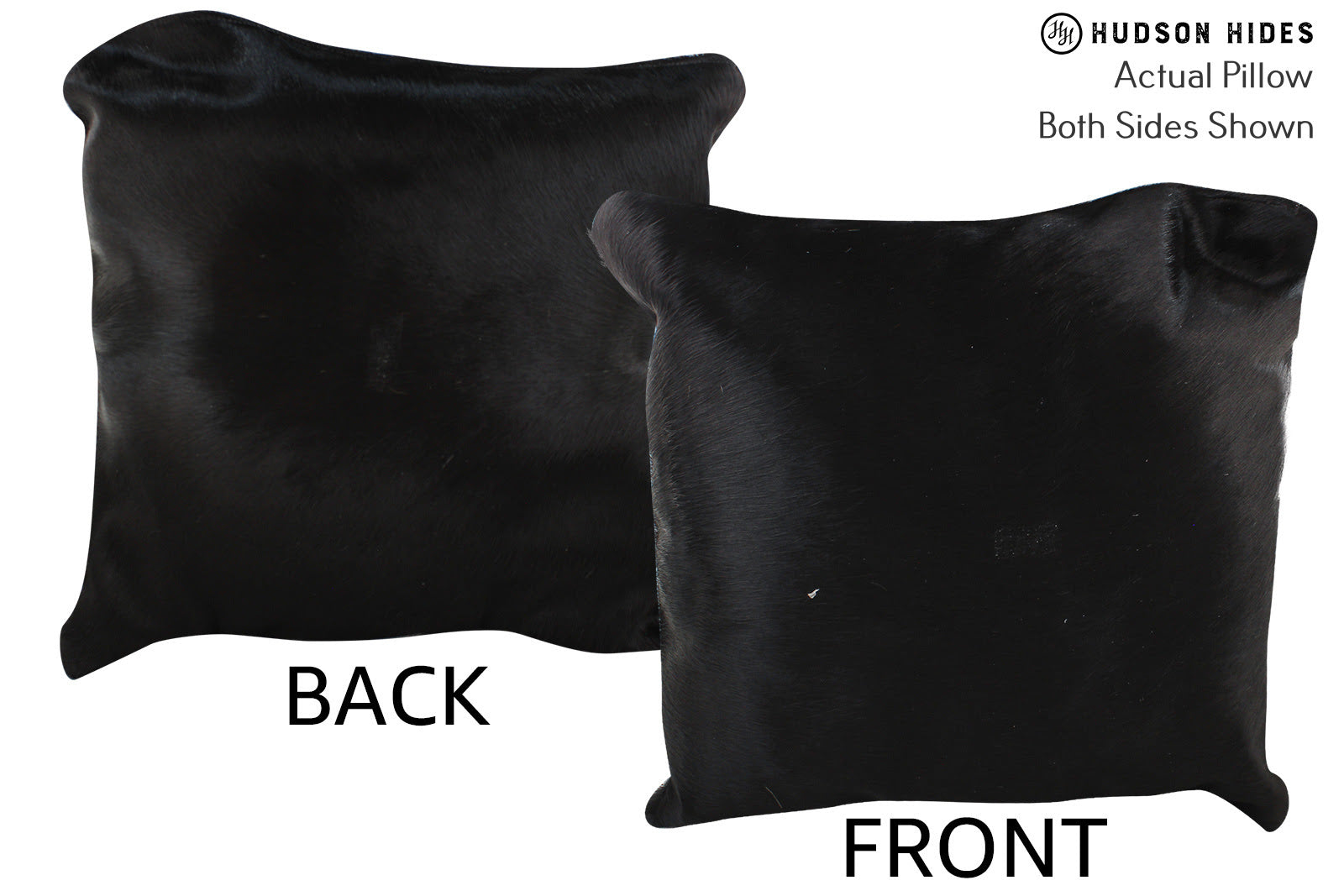 Solid Black Cowhide Pillow #75752