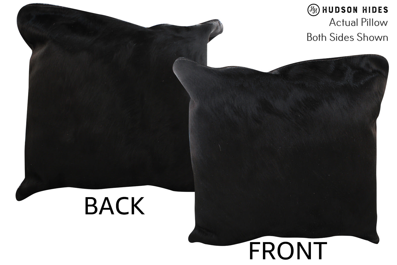 Solid Black Cowhide Pillow #75808