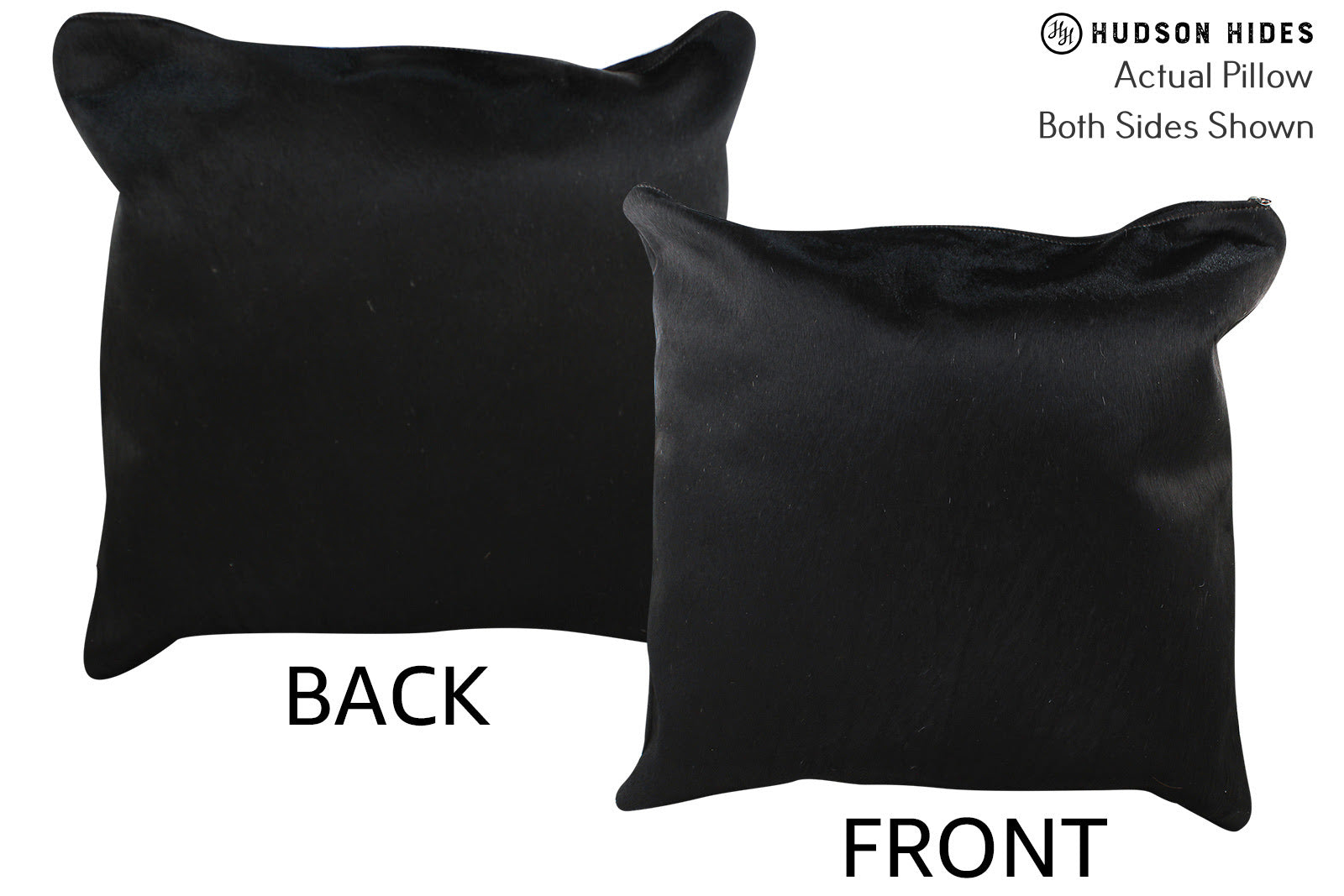 Solid Black Cowhide Pillow #75813