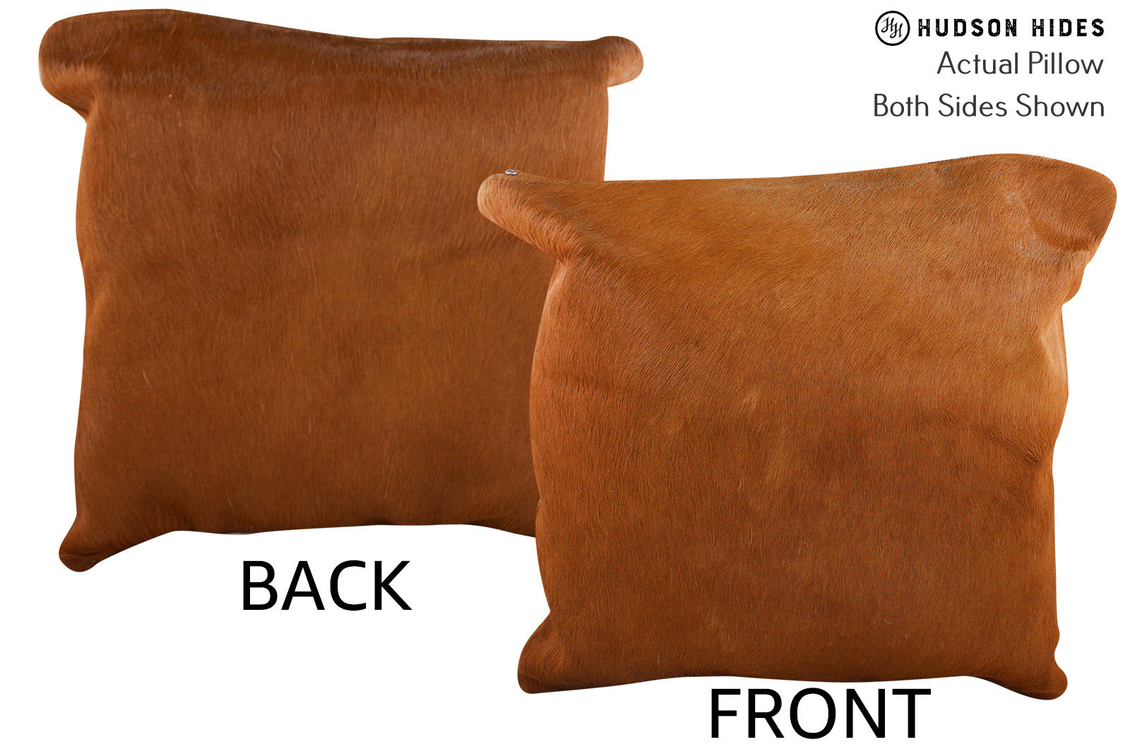 Solid Brown Cowhide Pillow #75823