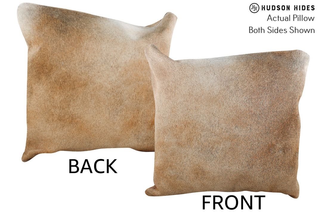 Grey with Beige Pillow 20"x20"#75834 by Hudson Hides