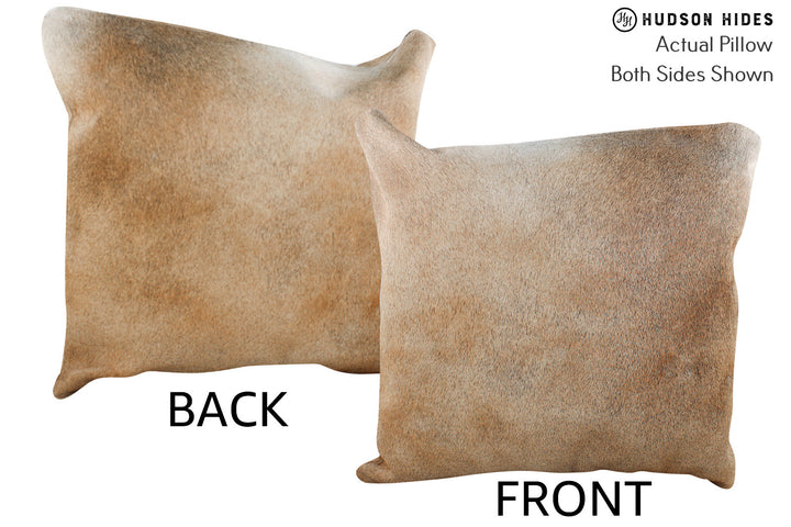 Grey with Beige 20"x20" Brazilian Cowhide Pillow #75834 by Hudson Hides