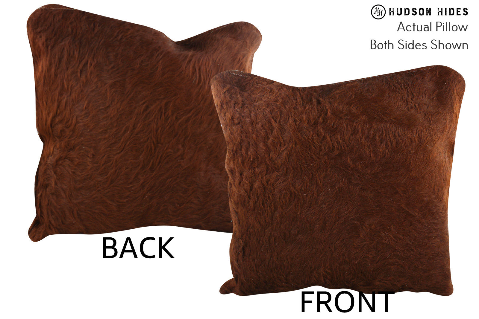 Solid Brown Cowhide Pillow #75857