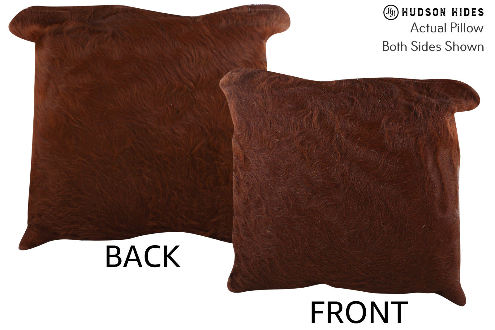 Solid Brown Cowhide Pillow #75865