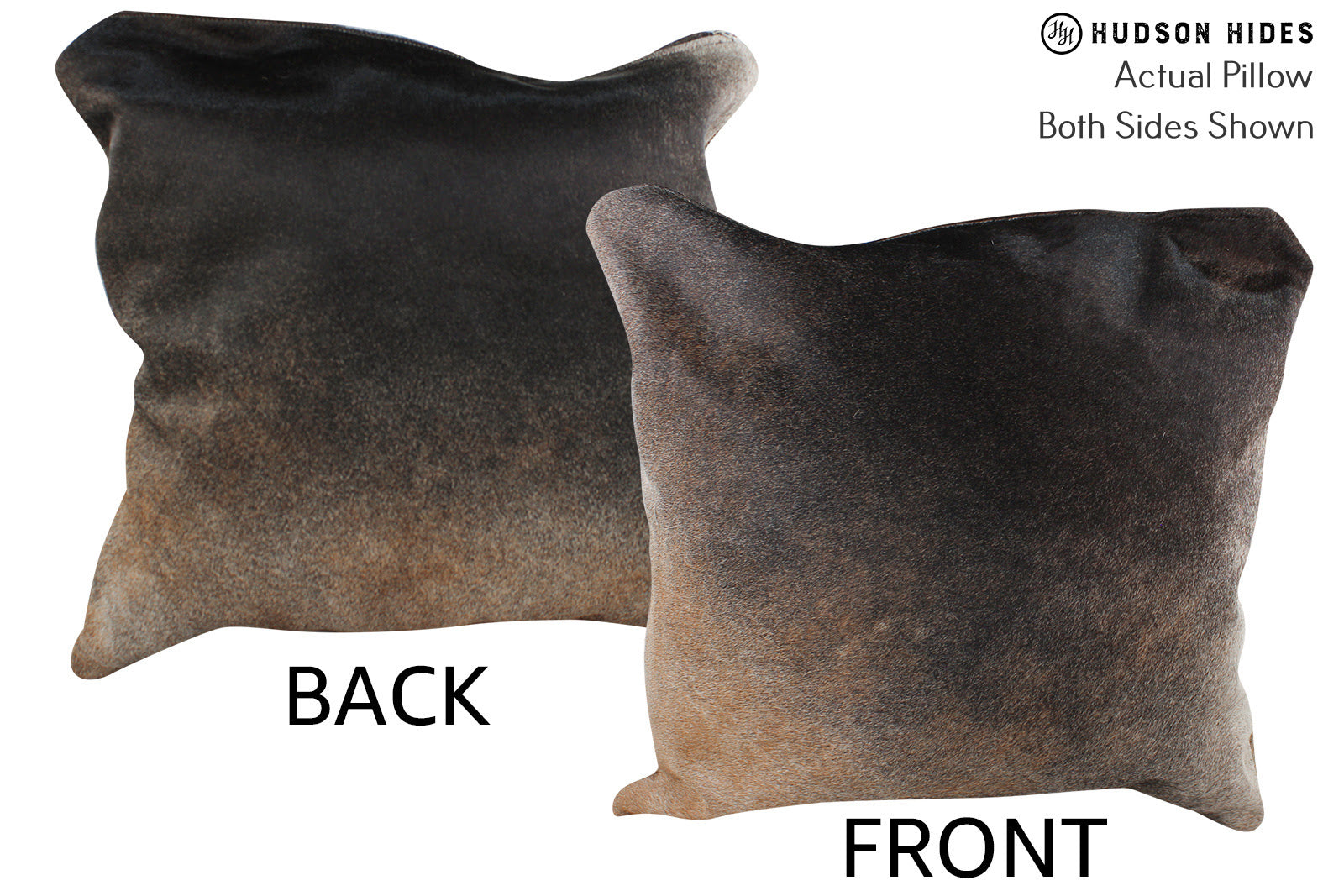 Grey with Beige Cowhide Pillow #75877