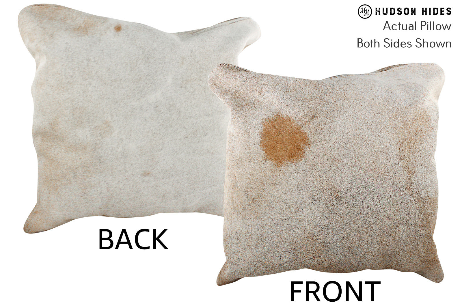 Grey with Beige Cowhide Pillow #75883