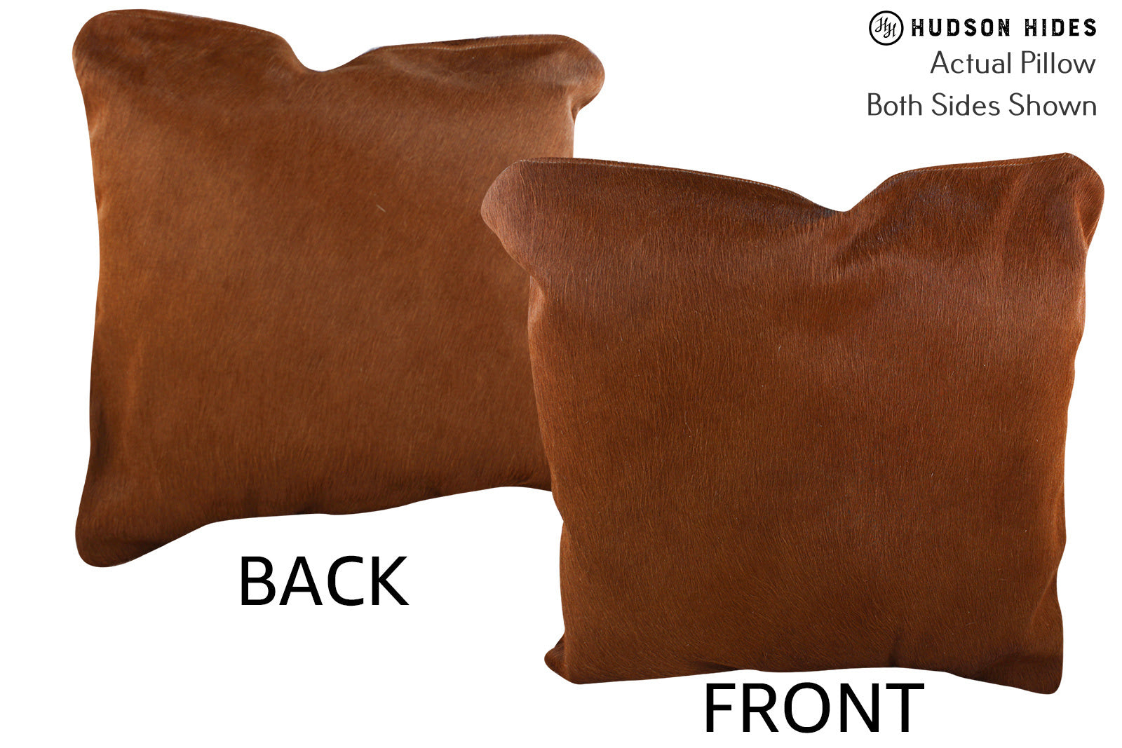 Solid Brown Cowhide Pillow #75884