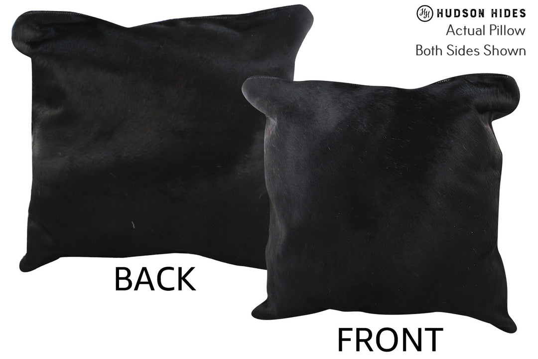 Solid Black Pillow 20"x20"#75924 by Hudson Hides