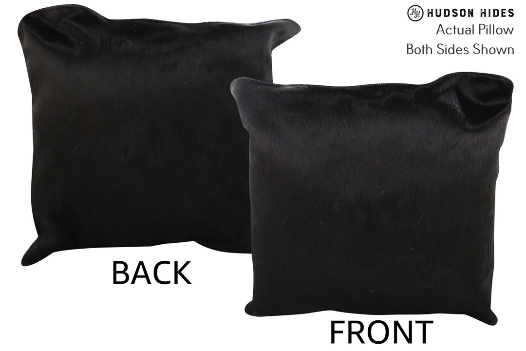 Solid Black Pillow 20"x20"#75940 by Hudson Hides