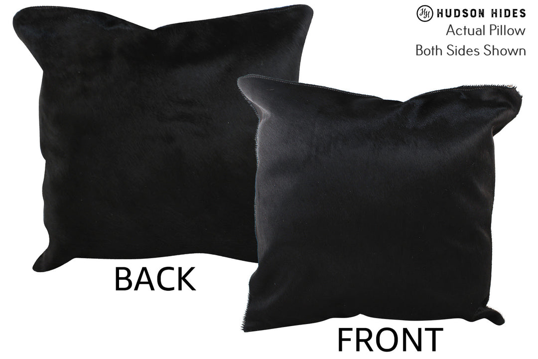 Solid Black Pillow 20"x20"#75981 by Hudson Hides