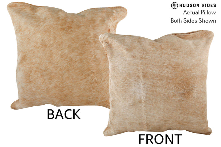 Beige 20"x20" Brazilian Cowhide Pillow #76001 by Hudson Hides
