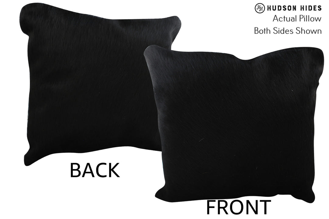Solid Black Pillow 20"x20"#76061 by Hudson Hides