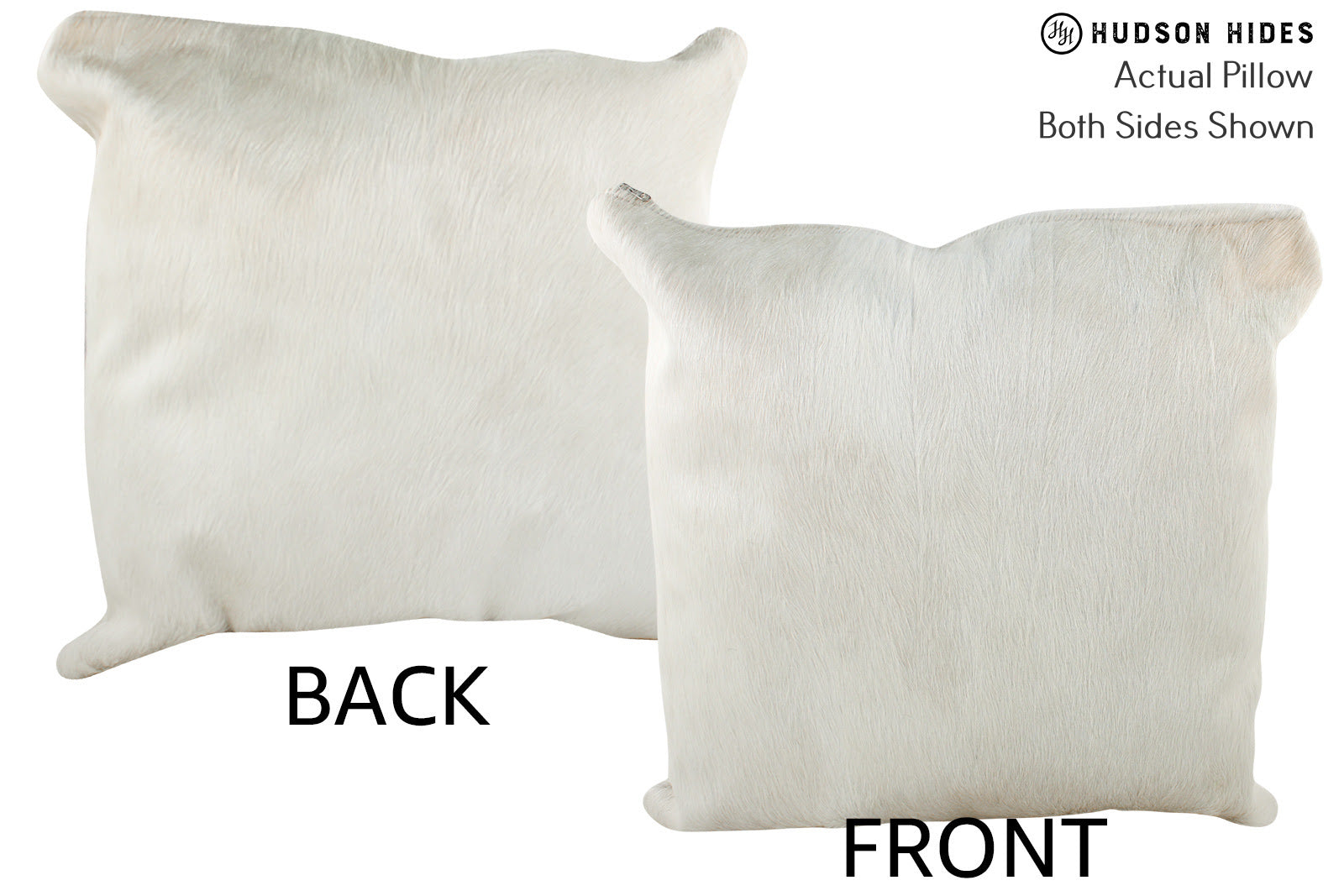 Solid White Cowhide Pillow #76111