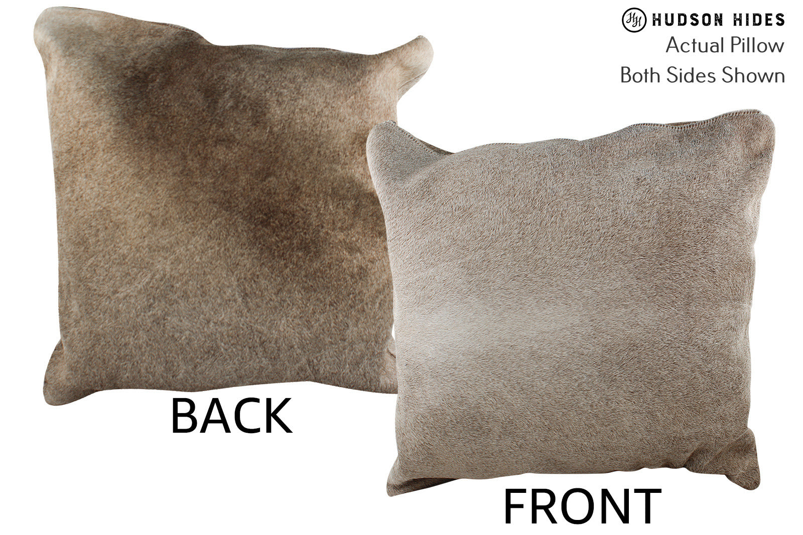 Grey with Beige Cowhide Pillow #76129