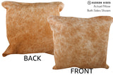 Beige 20"x20" Brazilian Cowhide Pillow #76160 by Hudson Hides