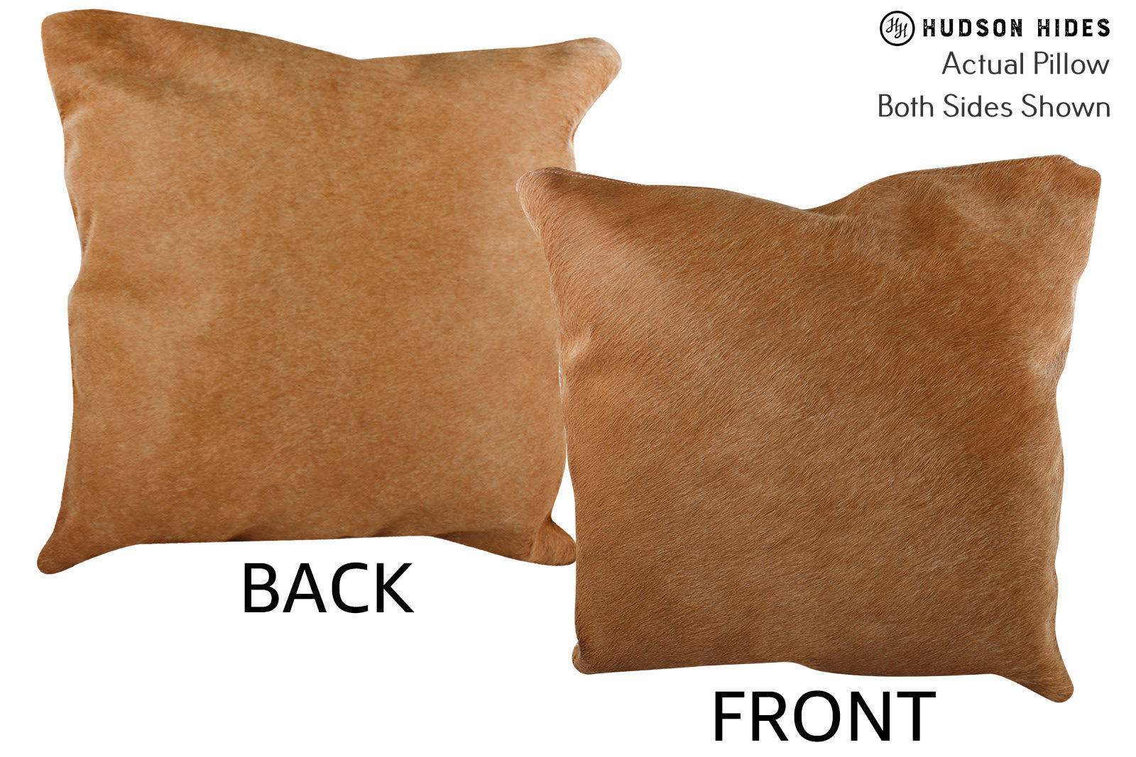Solid Brown Cowhide Pillow #76172