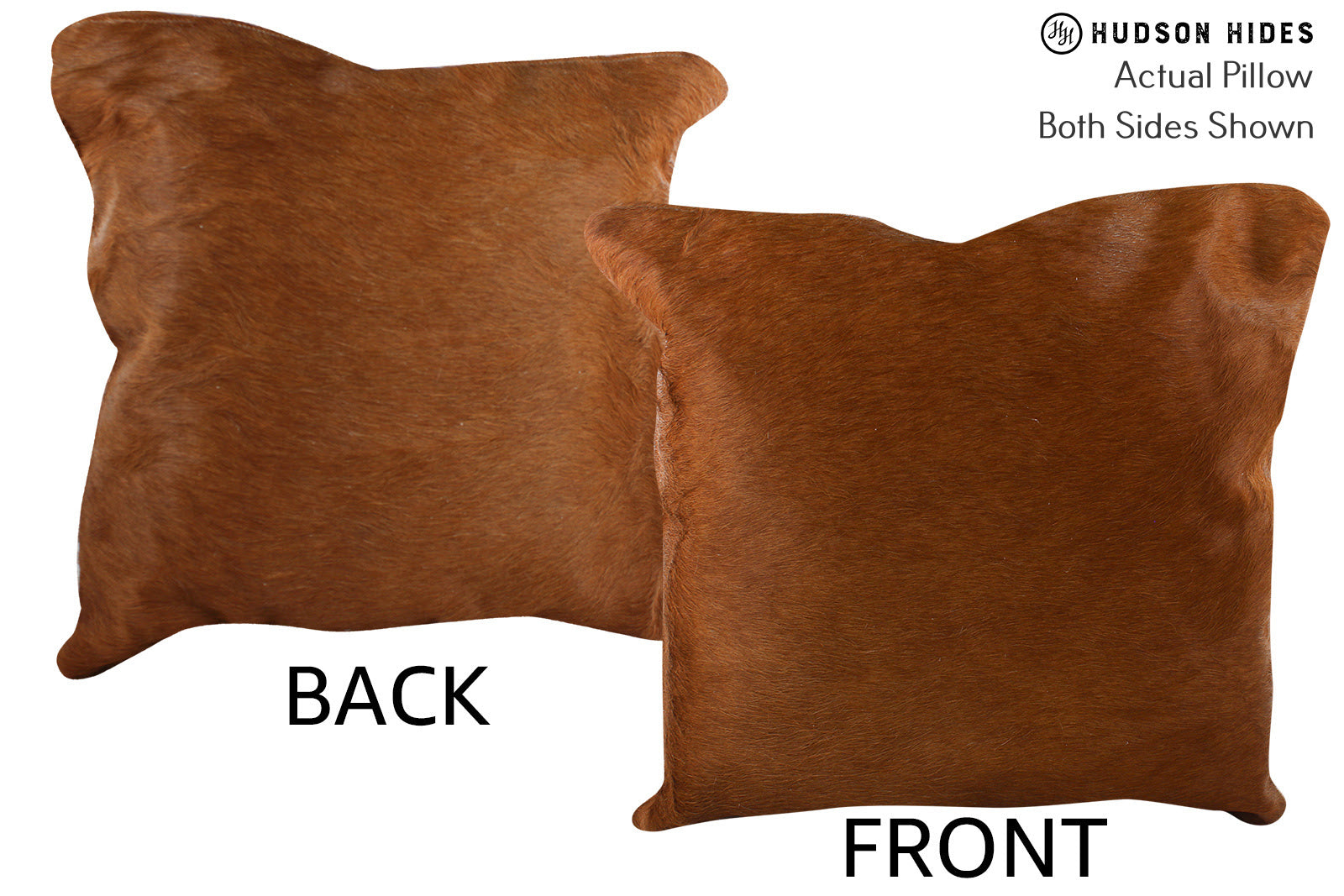 Solid Brown Cowhide Pillow #76188
