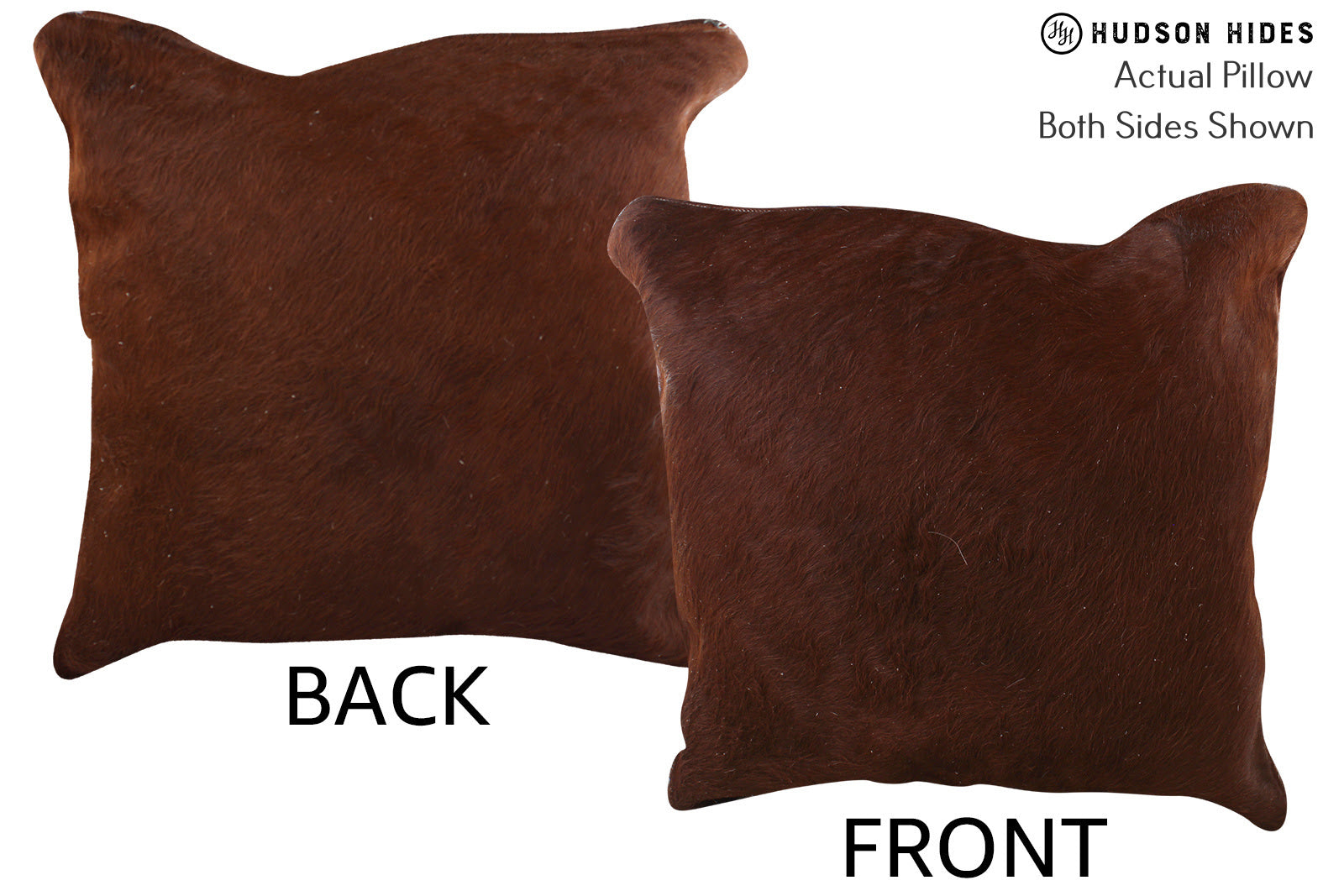 Solid Brown Cowhide Pillow #76207