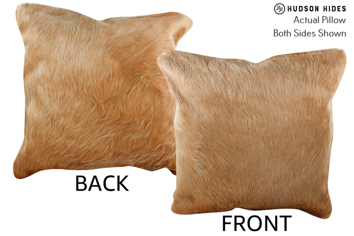 Beige 20"x20" Brazilian Cowhide Pillow #76225 by Hudson Hides